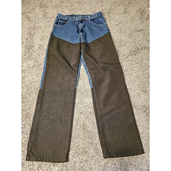 Wrangler Mens Pro Gear Brush Hunting Jeans 33x32 Blue Brown Gorpcore Western - Picture 1 of 7